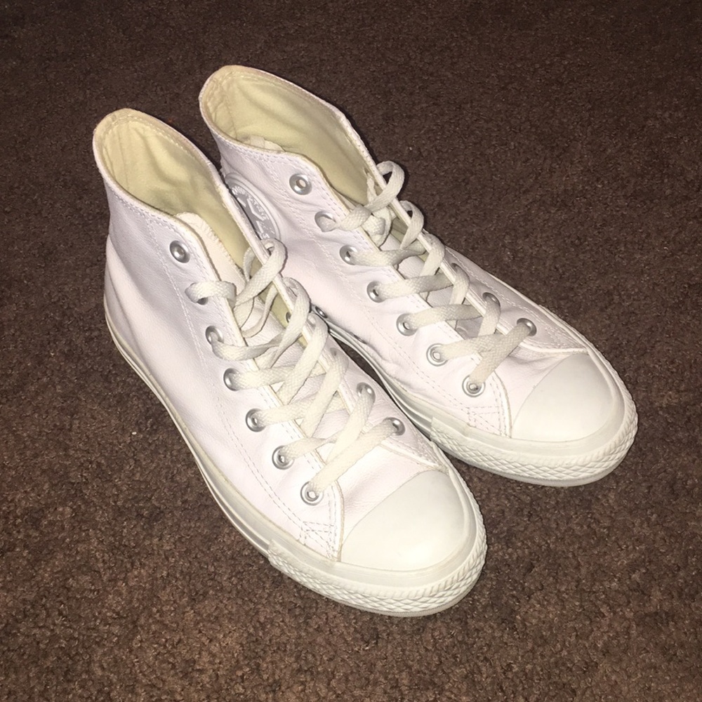 White leather converse